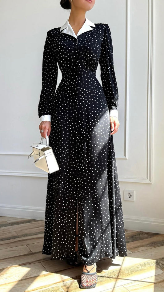 Maxi Polkadot Kleid