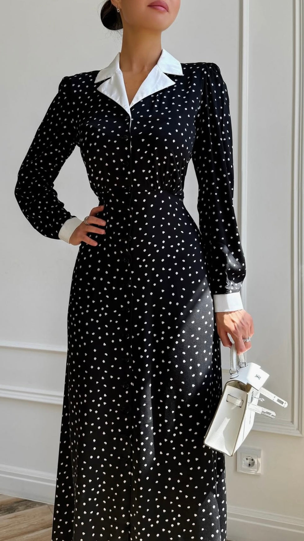 Maxi Polkadot Kleid